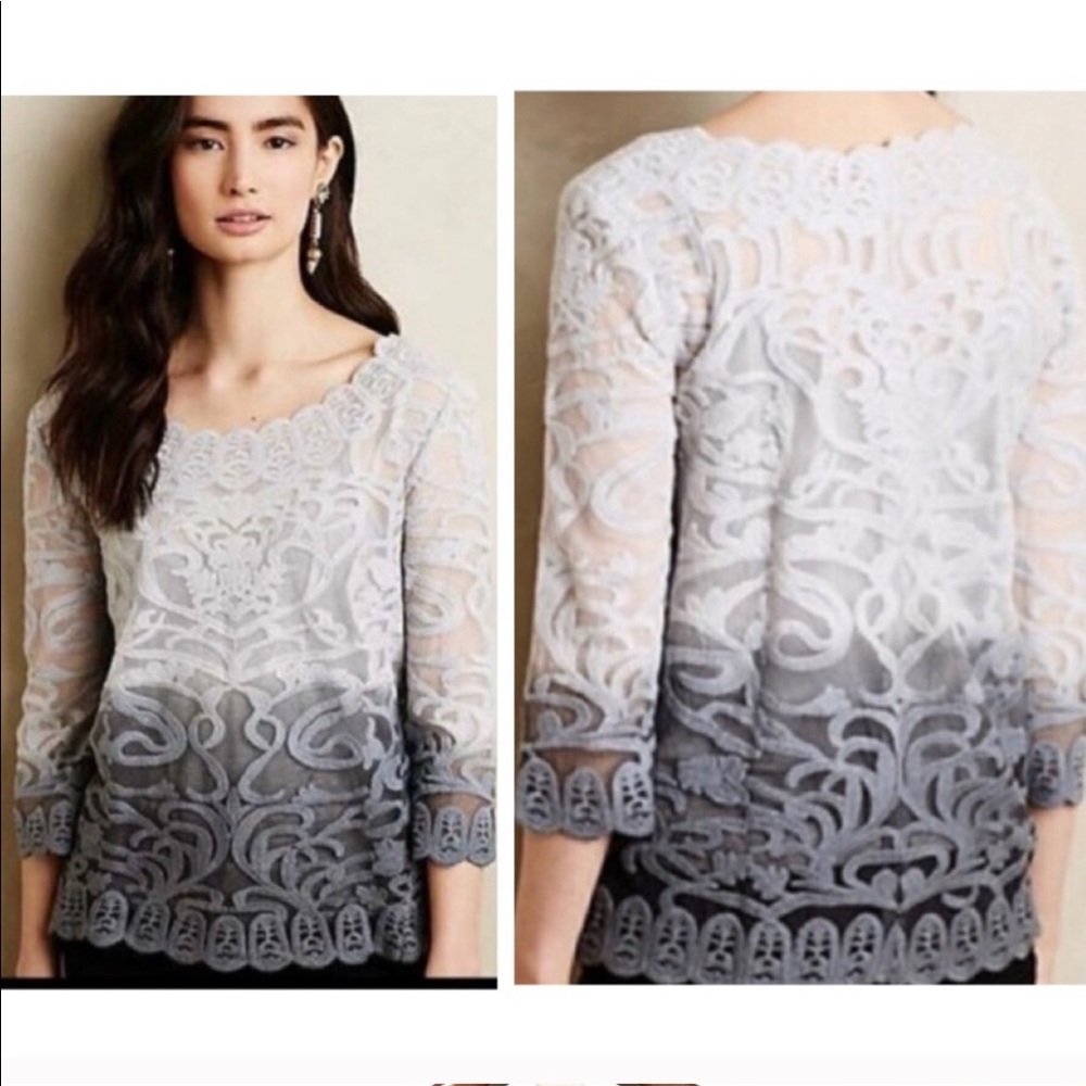 Anthropologie by Meadow Rue Ombré Lace Top